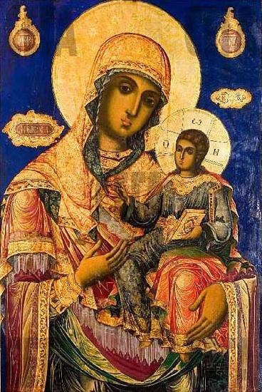 Zahari Zograf Mary with the young Jesus, oil painting image